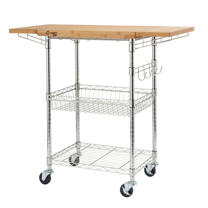 Trinity - Pro Storage Bamboo Expandable Kitchen Cart