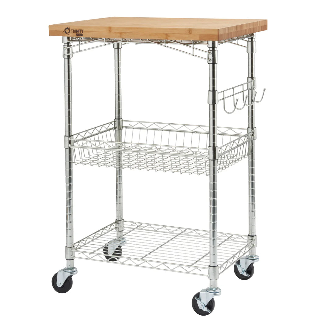 Trinity - Pro Storage Bamboo Expandable Kitchen Cart