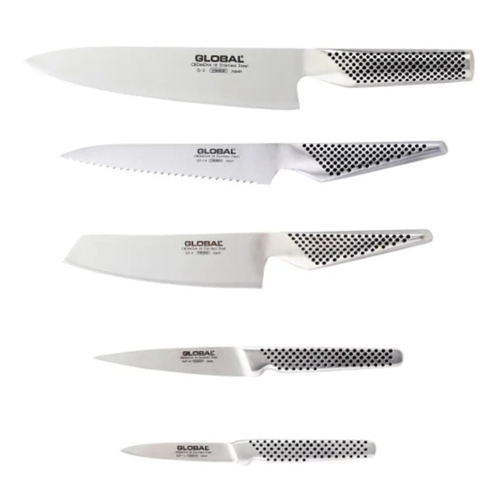 Global - Ensemble de blocs de couteaux Katana, 6 pièces