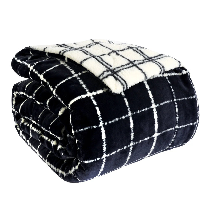 Life Comfort Reversible Sherpa Plush Blanket