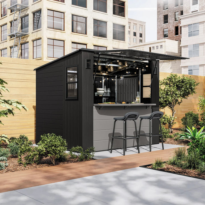 Suncast - Cabana storage and entertainment shed, 8 ft x 7 ft