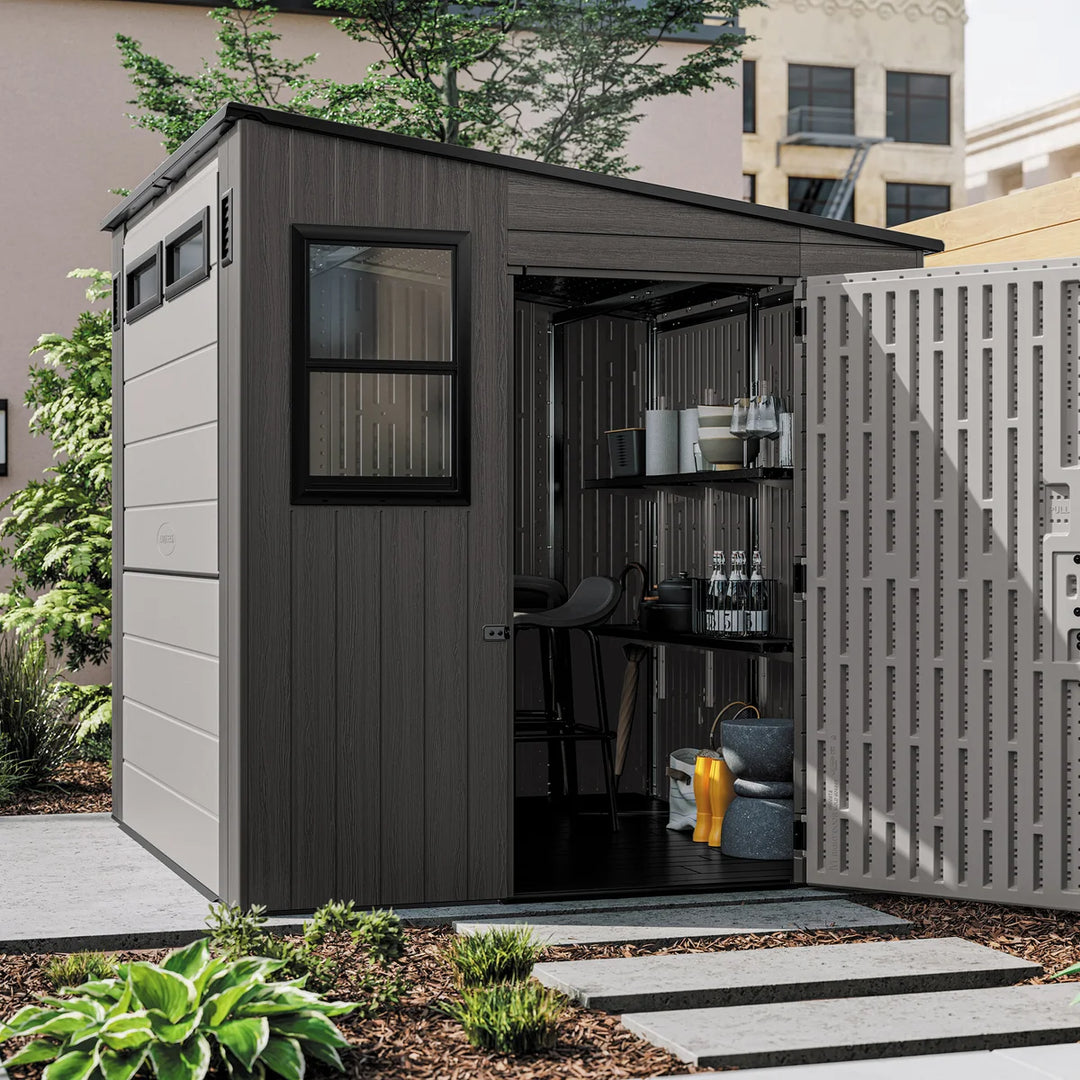 Suncast - Cabana storage and entertainment shed, 8 ft x 7 ft