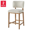 Aiden & Ivy - Tabourets de bar en tissu Tate, paquet de 2