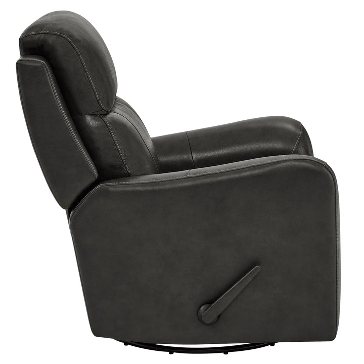 Barcalounger - Swivel leather recliner