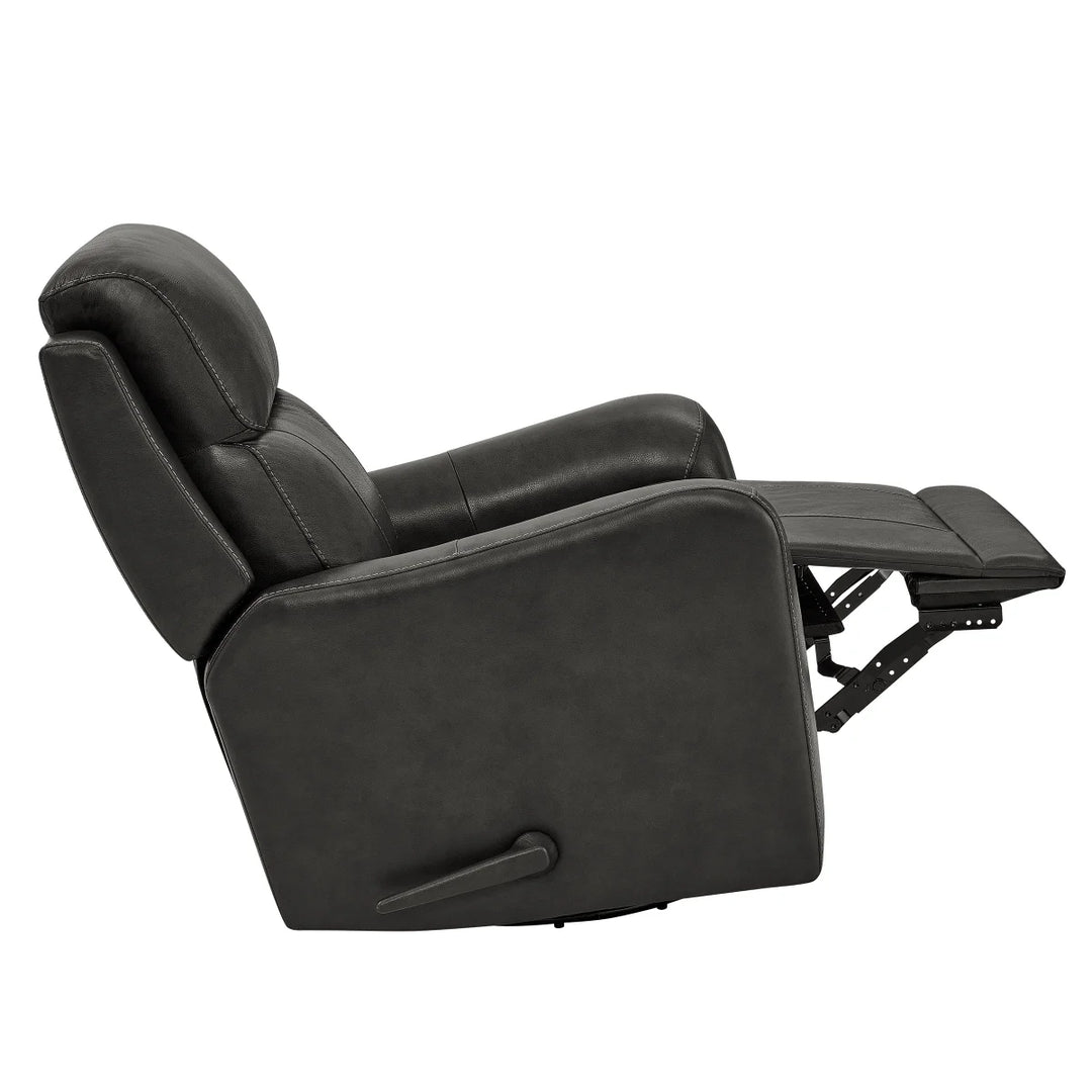 Barcalounger - Swivel leather recliner