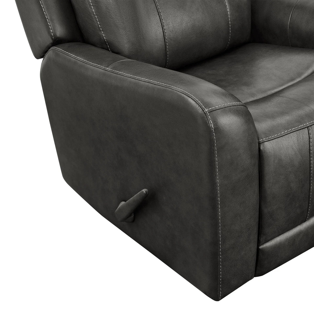 Barcalounger - Swivel leather recliner