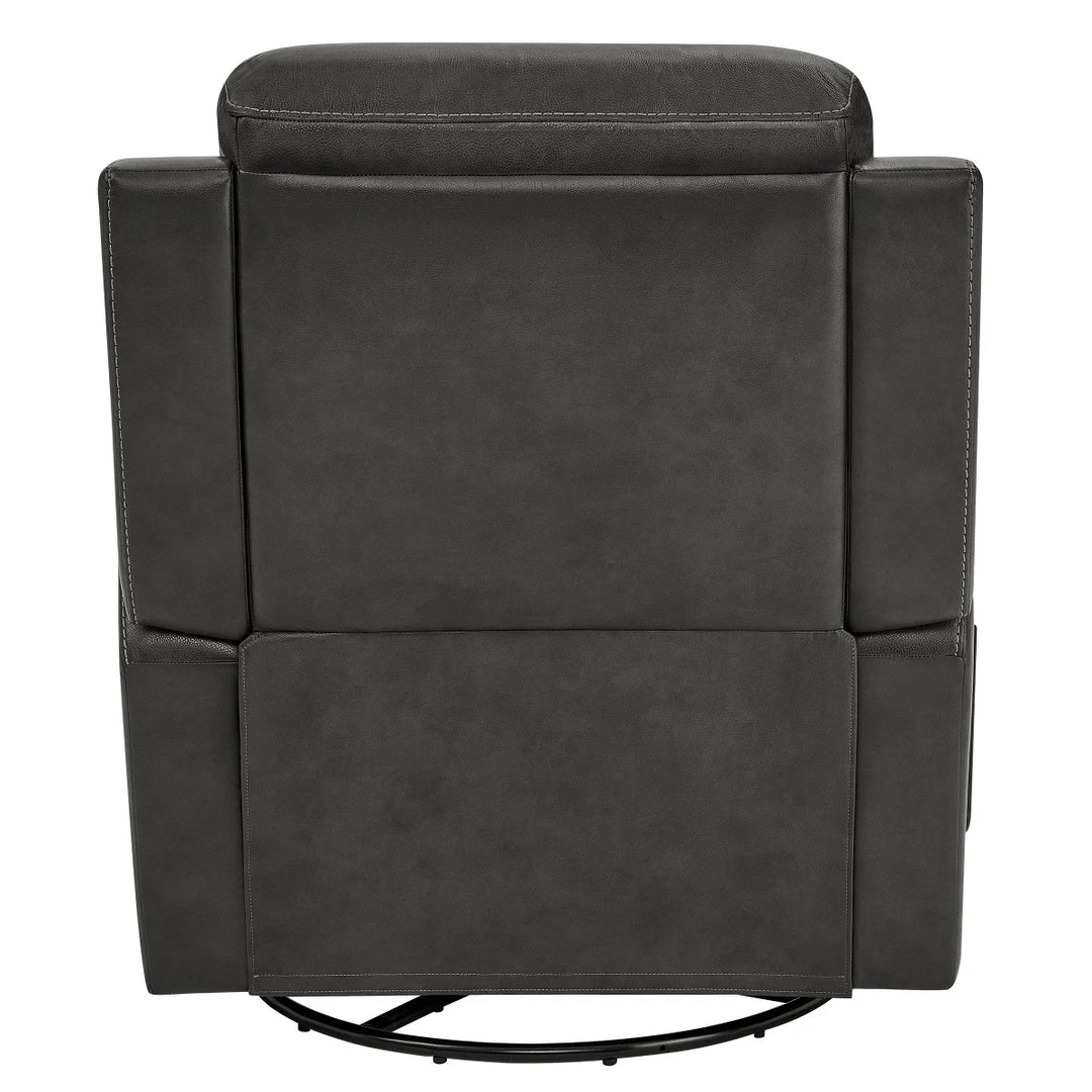 Barcalounger - Swivel leather recliner