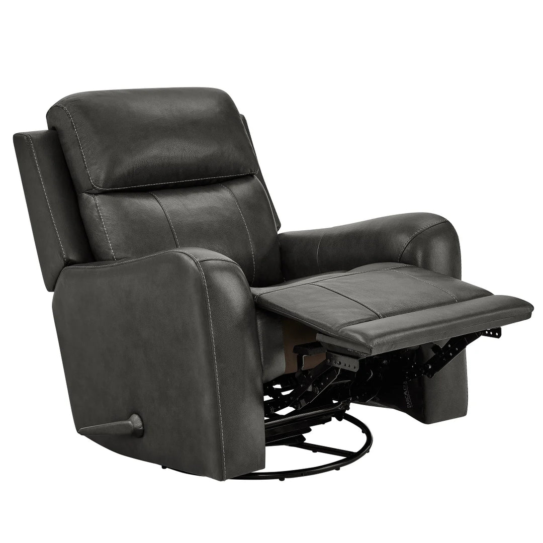 Barcalounger - Swivel leather recliner