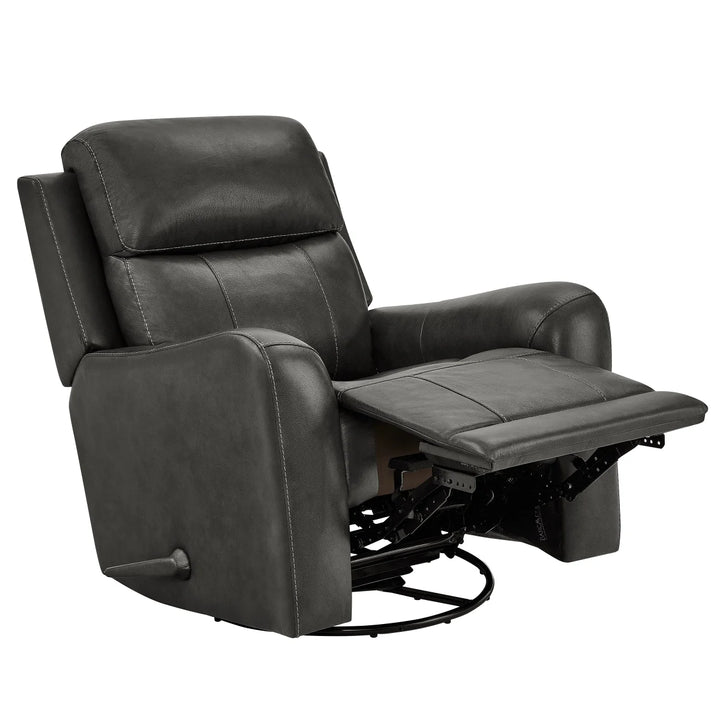 Barcalounger - Swivel leather recliner