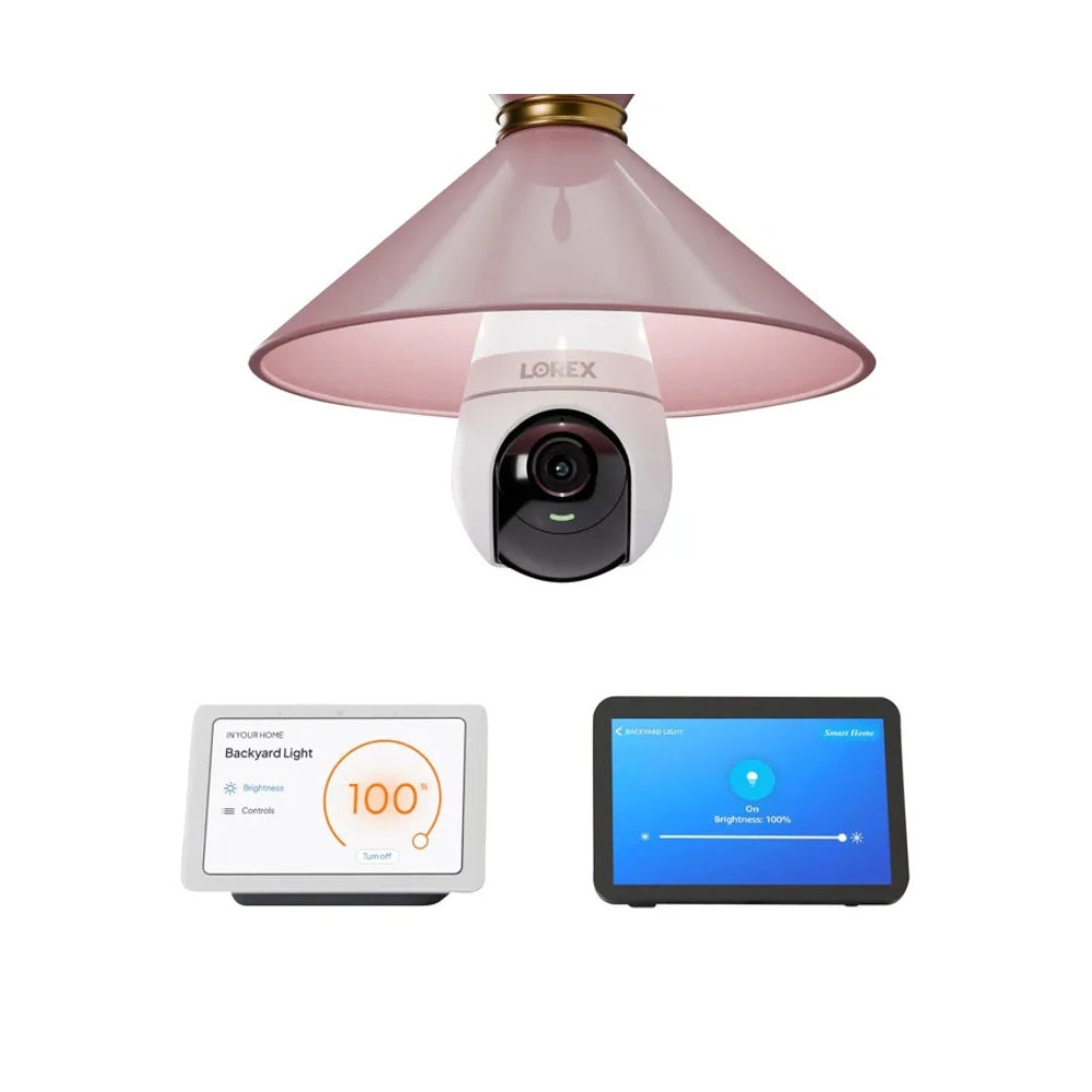 Lorex - Caméra de sécurité à ampoule intelligente Wi-Fi 2K , Paquet de 2