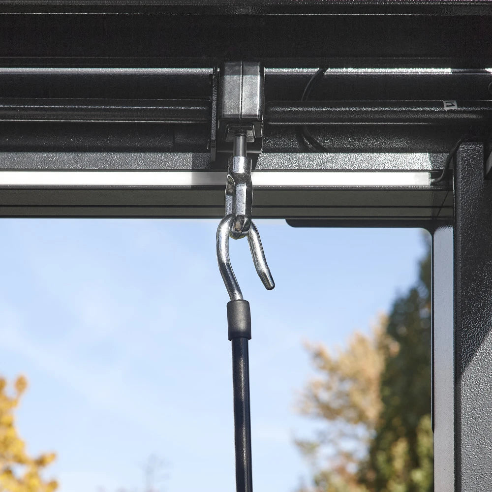 Sojag Austa - Pergola 10 x 13 pi avec DEL et écran d'intimité