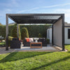 Sojag Austa - Pergola 10 x 13 pi avec DEL et écran d'intimité