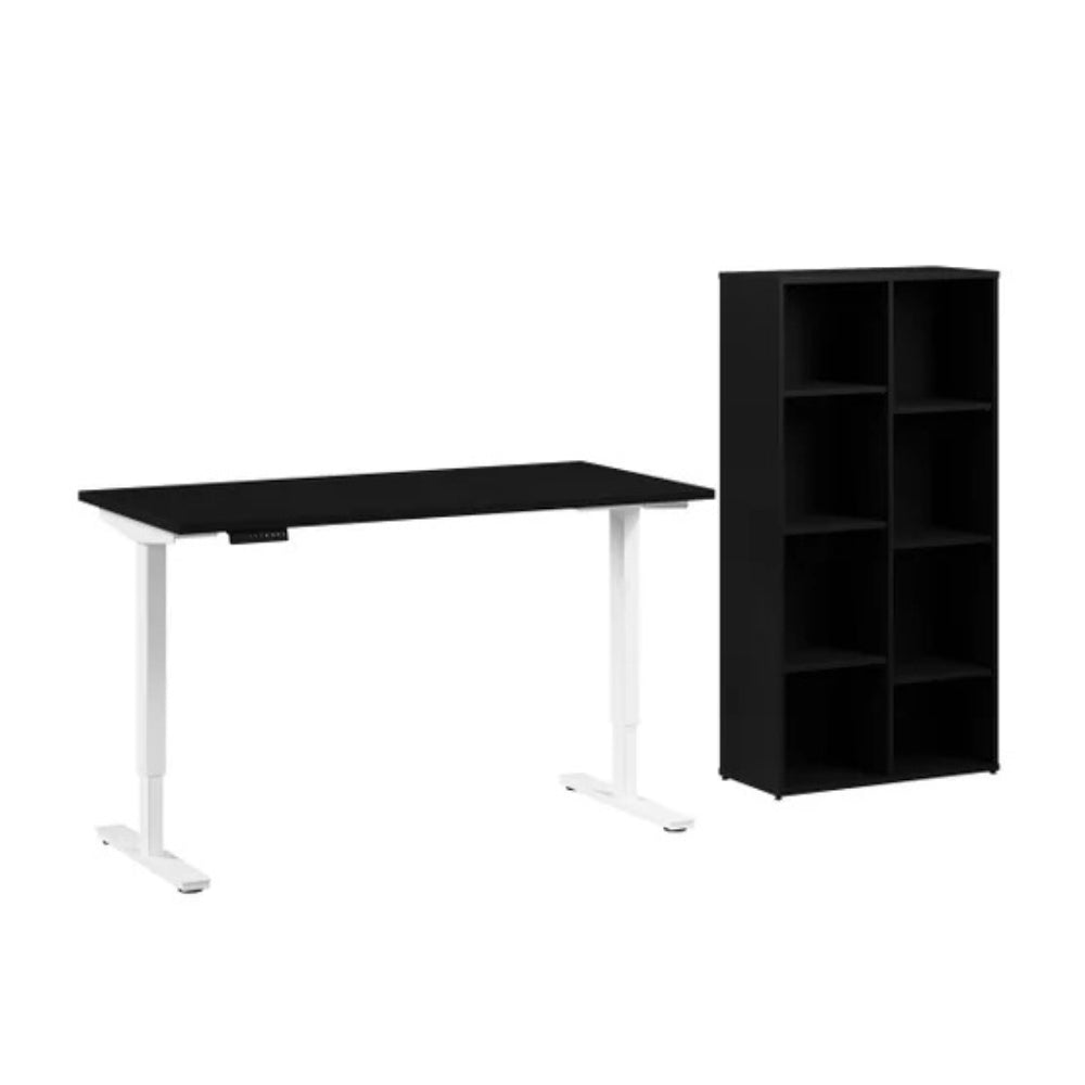Bestar - Viva Desk 150.6 cm (59.3 in) Adjustable Height and Bookcase