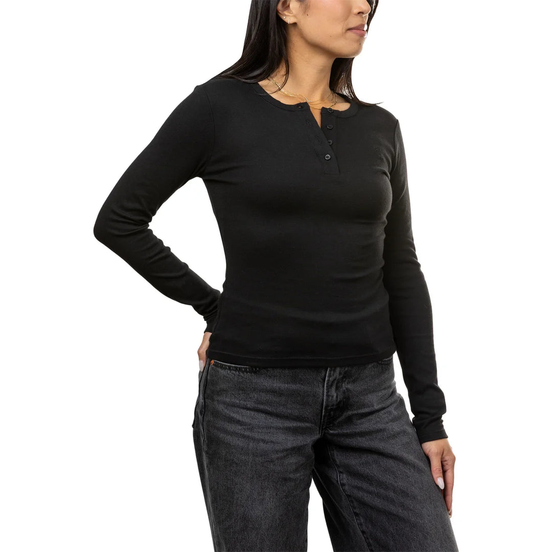 Calvin Klein - Chandail henley en maille à manches longues