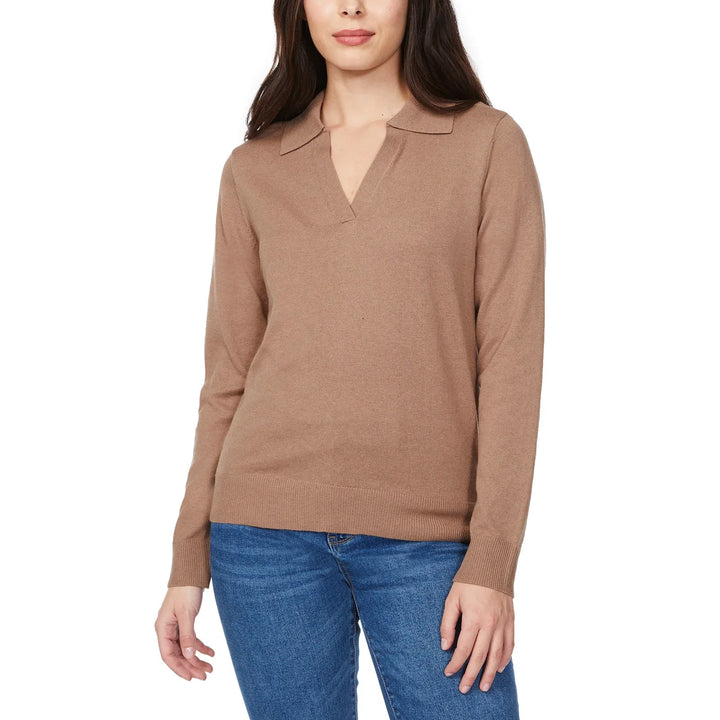 Loft – Fine Knit Sweater with Johnny Collar