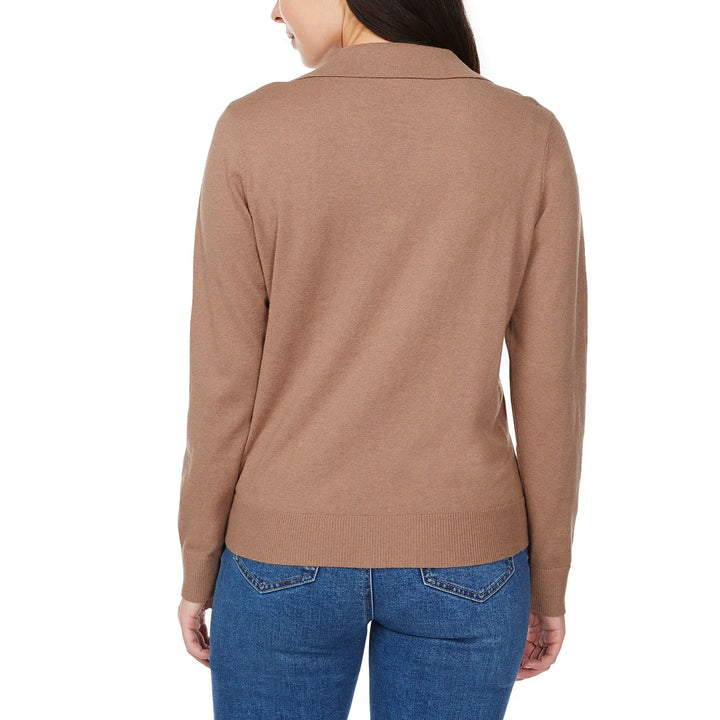 Loft – Fine Knit Sweater with Johnny Collar