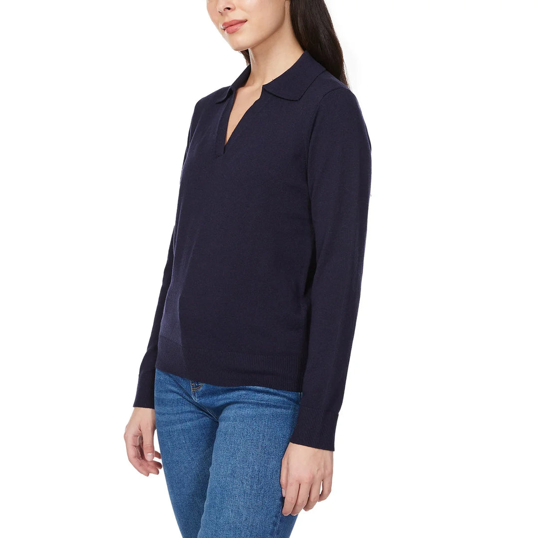 Loft – Fine Knit Sweater with Johnny Collar