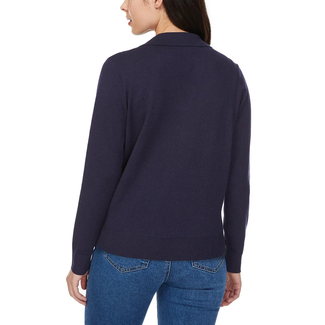 Loft – Fine Knit Sweater with Johnny Collar