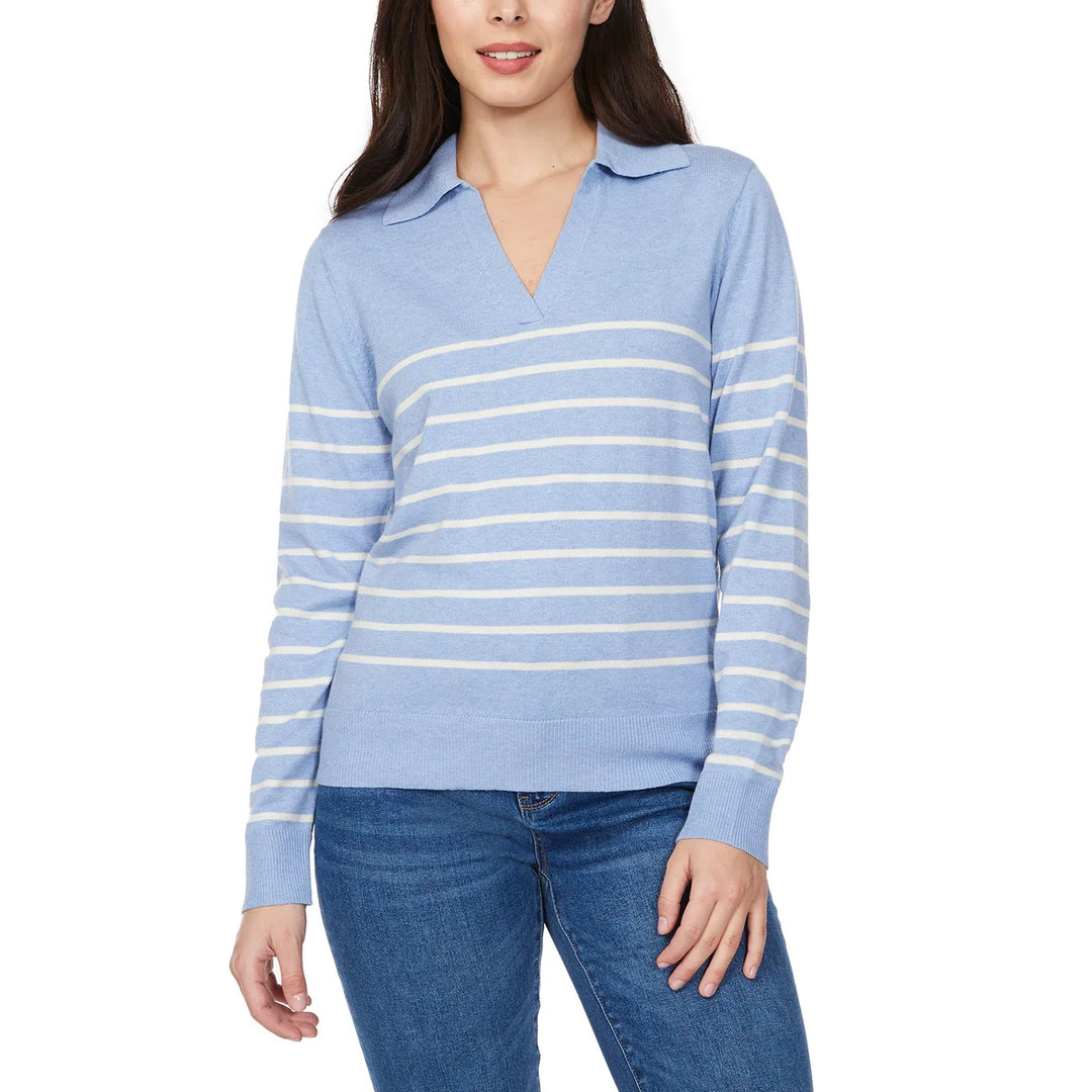 Loft – Fine Knit Sweater with Johnny Collar