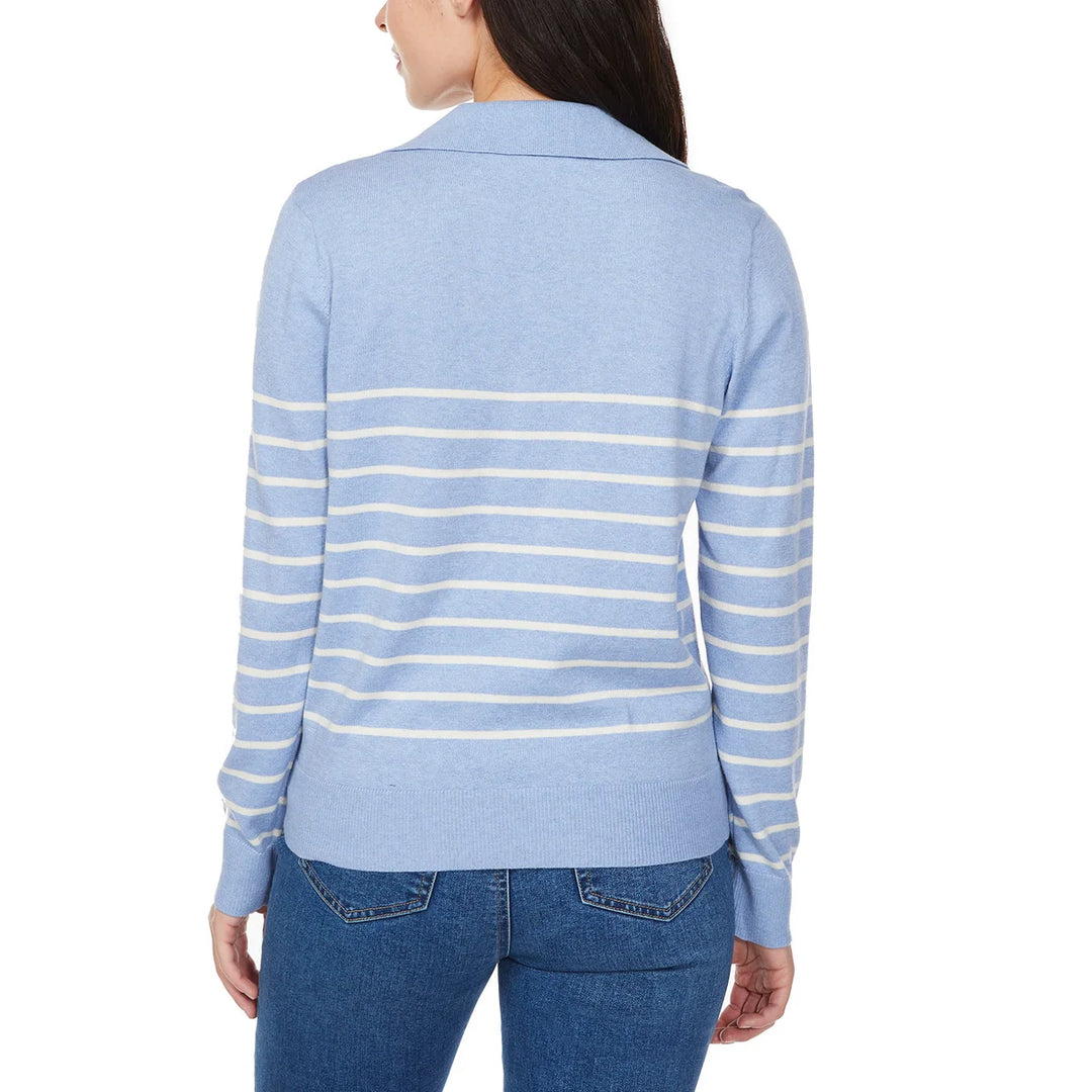 Loft – Fine Knit Sweater with Johnny Collar