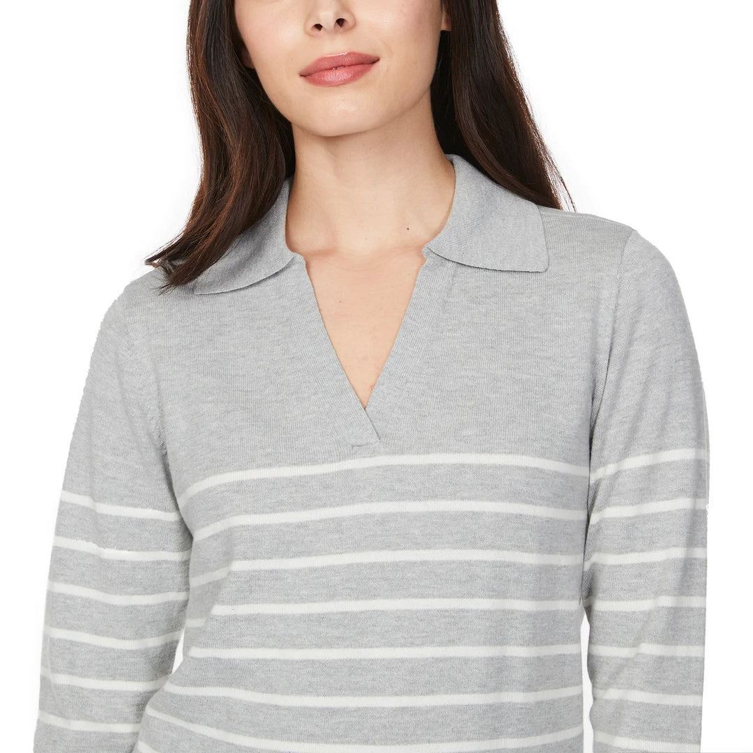 Loft – Fine Knit Sweater with Johnny Collar