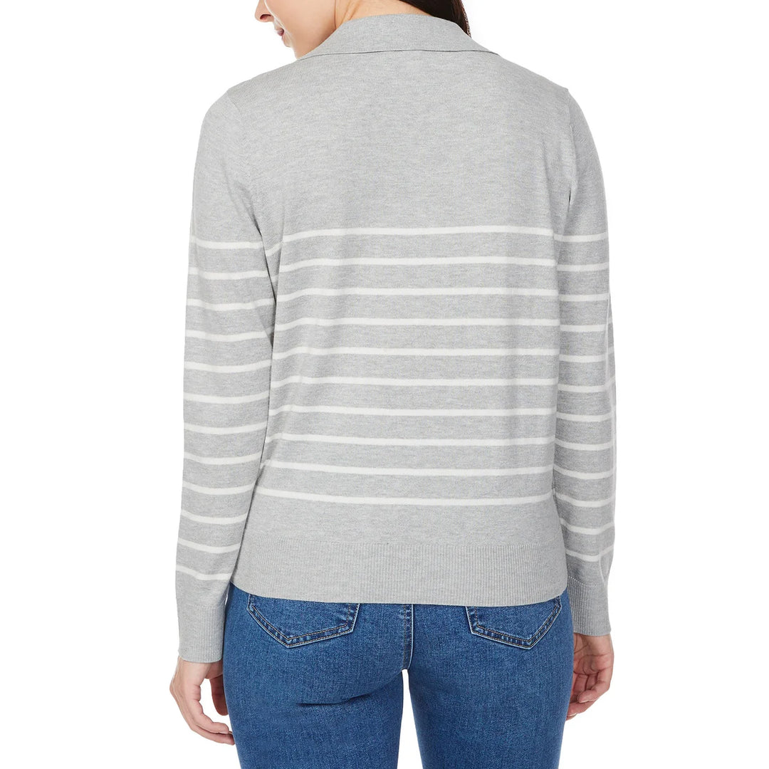 Loft – Fine Knit Sweater with Johnny Collar