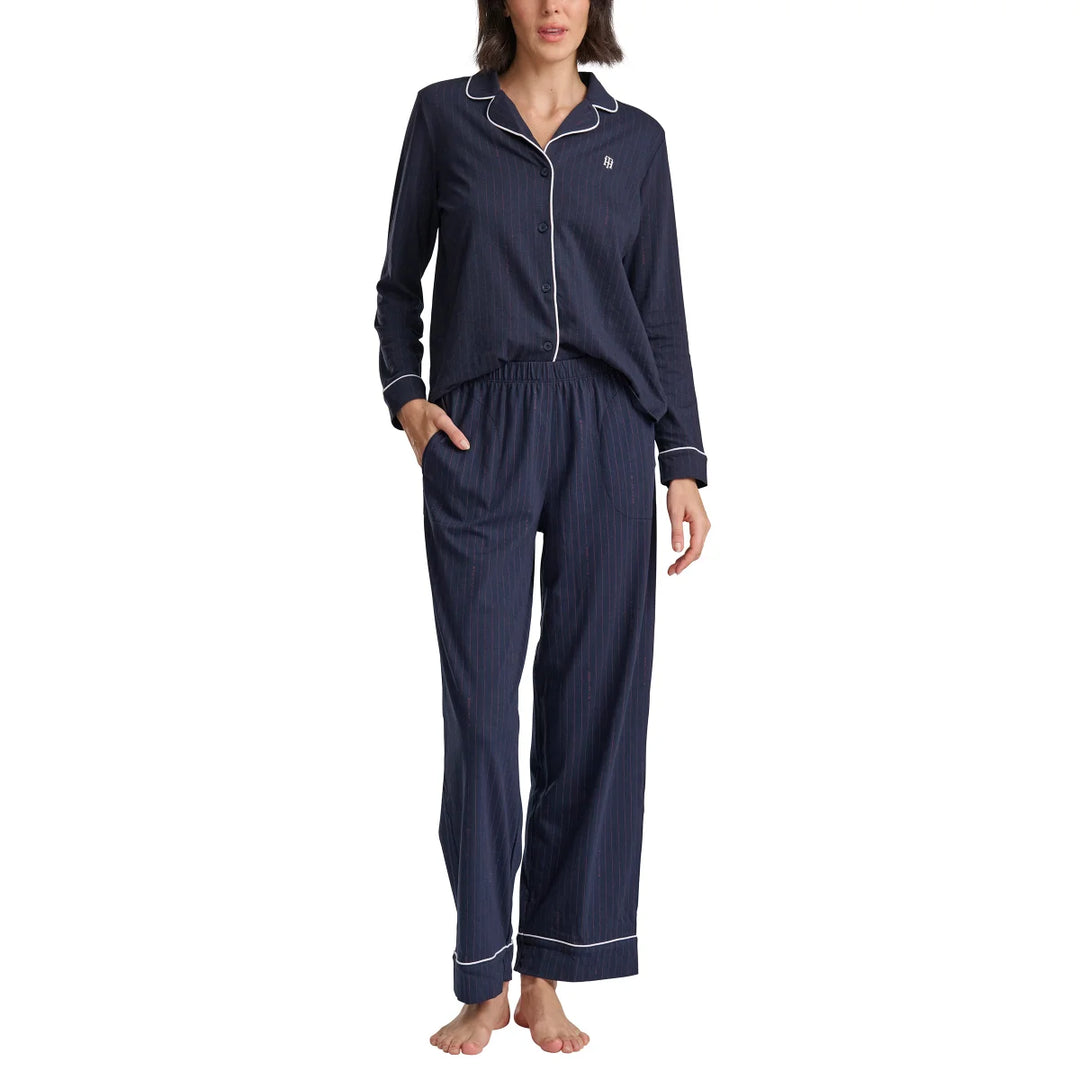 Tommy Hilfiger - Notched Collar Pajama Set, 2 pieces