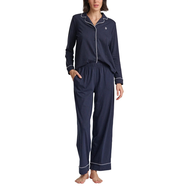 Tommy Hilfiger - Notched Collar Pajama Set, 2 pieces