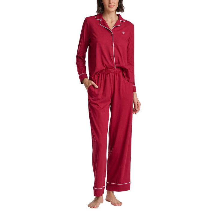 Tommy Hilfiger - Notched Collar Pajama Set, 2 pieces