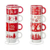 Signature Housewares 8-Piece Christmas Mug Tower Set
