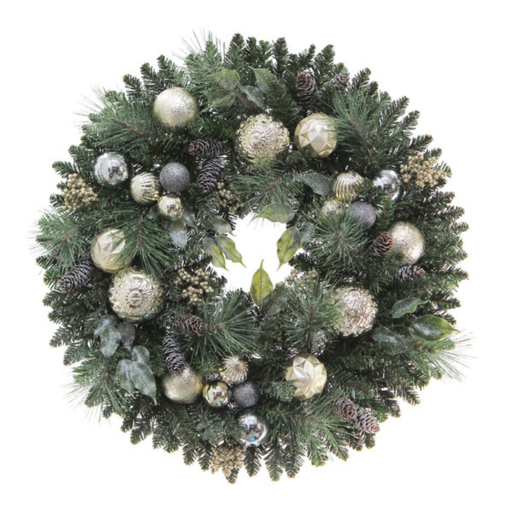 Couronne de Noël non illuminée 30 po