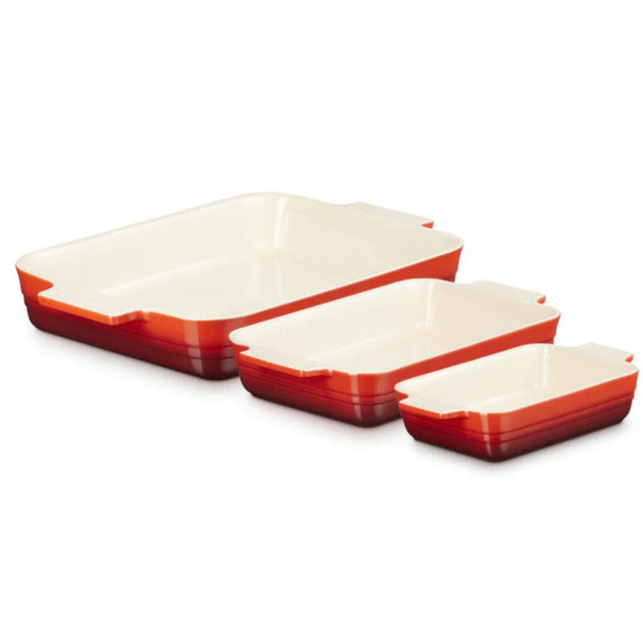 Le Creuset - Set of 3 Rectangular Dishes