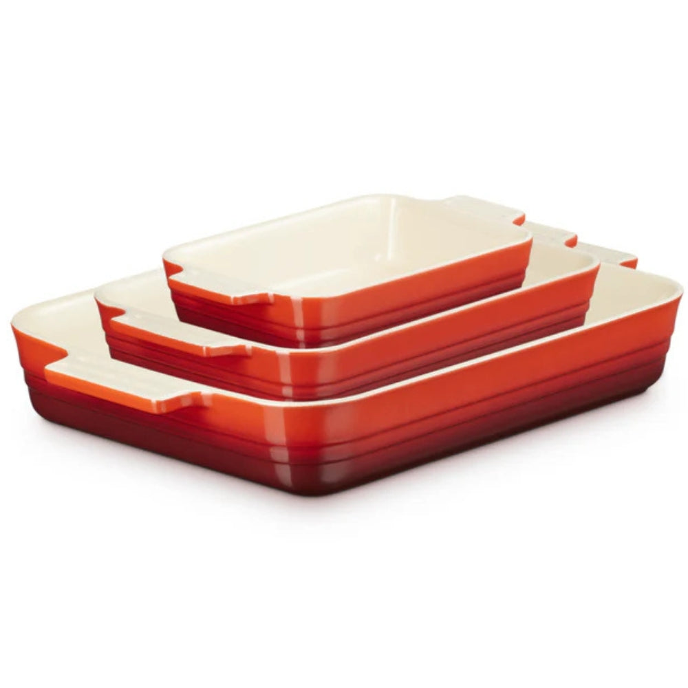 Le Creuset - Set of 3 Rectangular Dishes