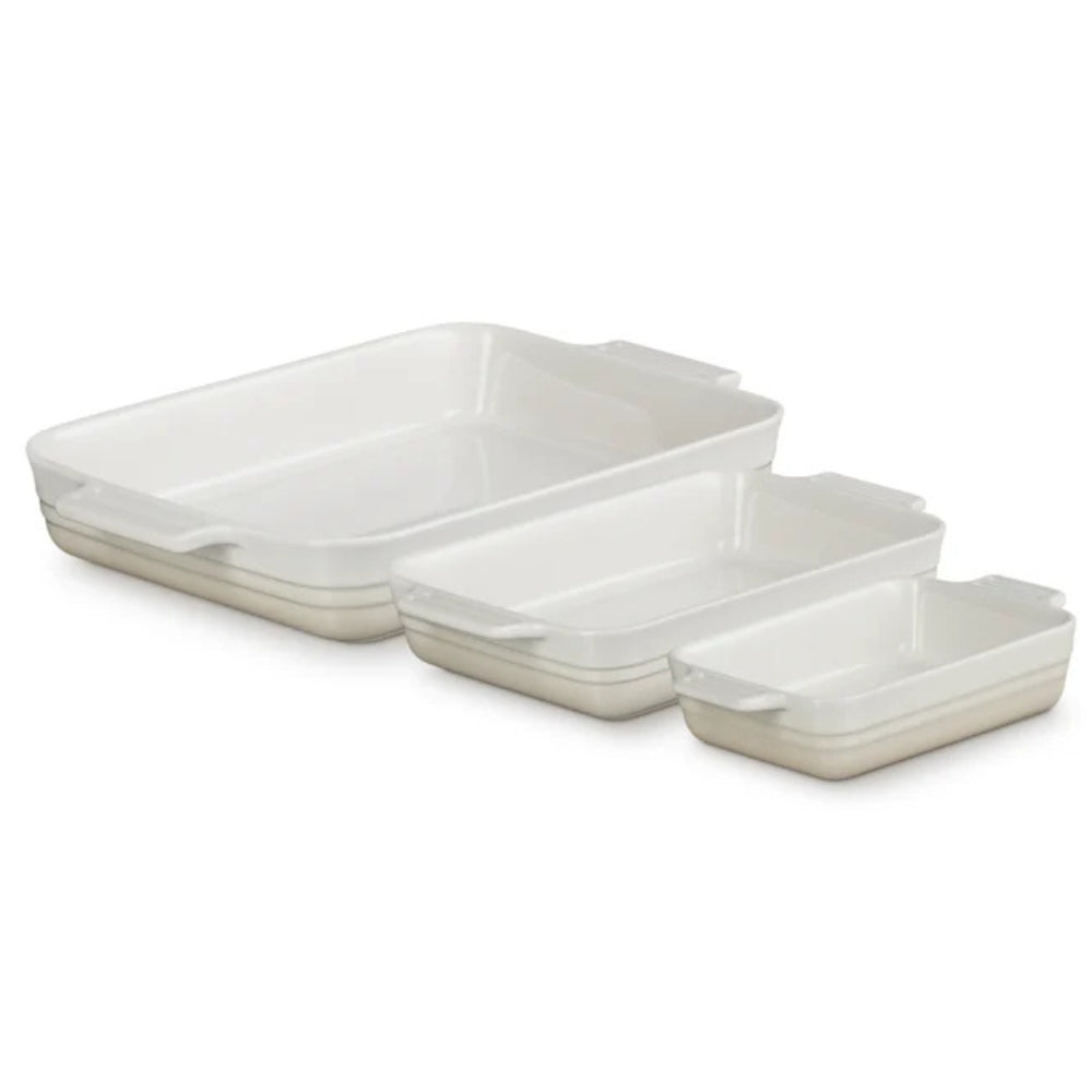Le Creuset - Set of 3 Rectangular Dishes