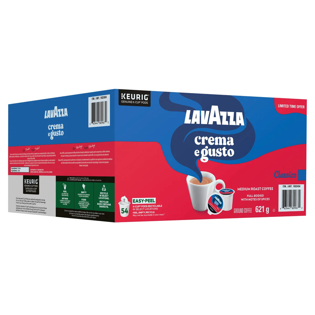 Gusto de Lavazza - Capsules à café de torréfaction moyenne, 54 unités