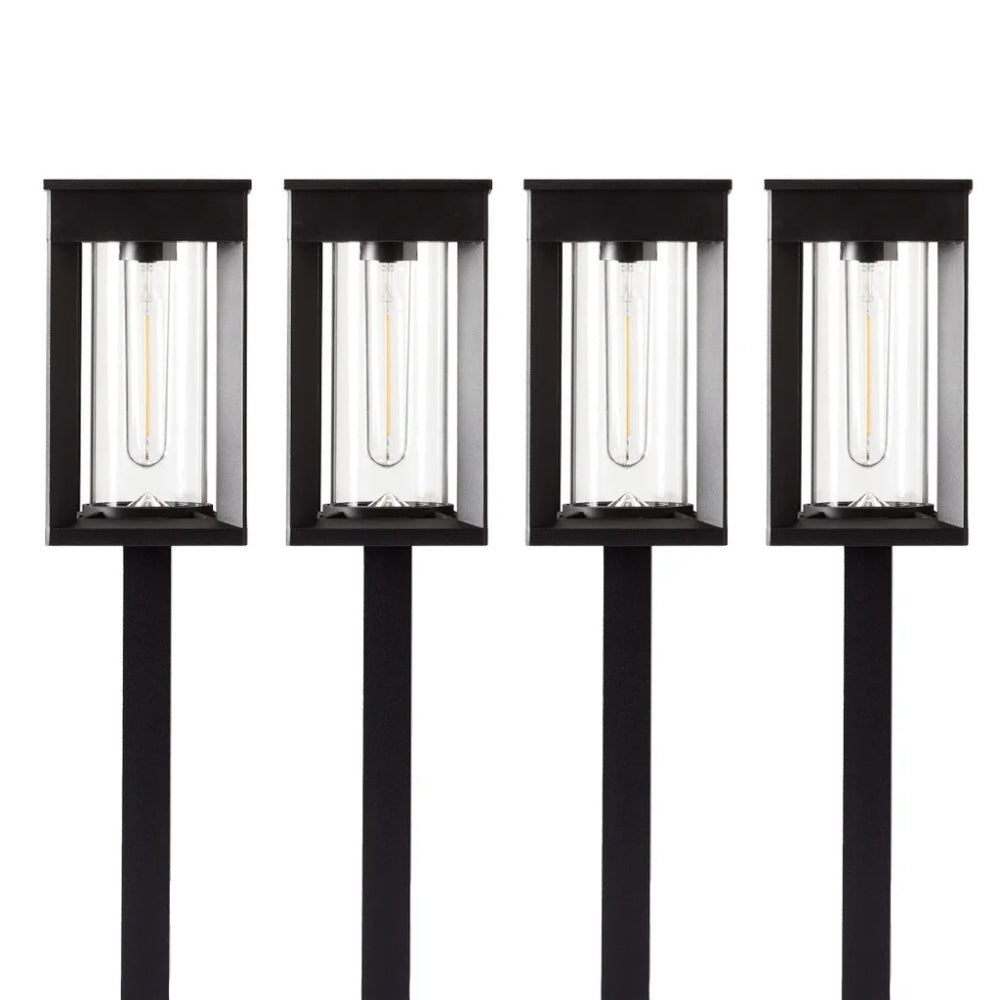 GTX - Lampes solaires Naturally pour allée, paquet de 4
