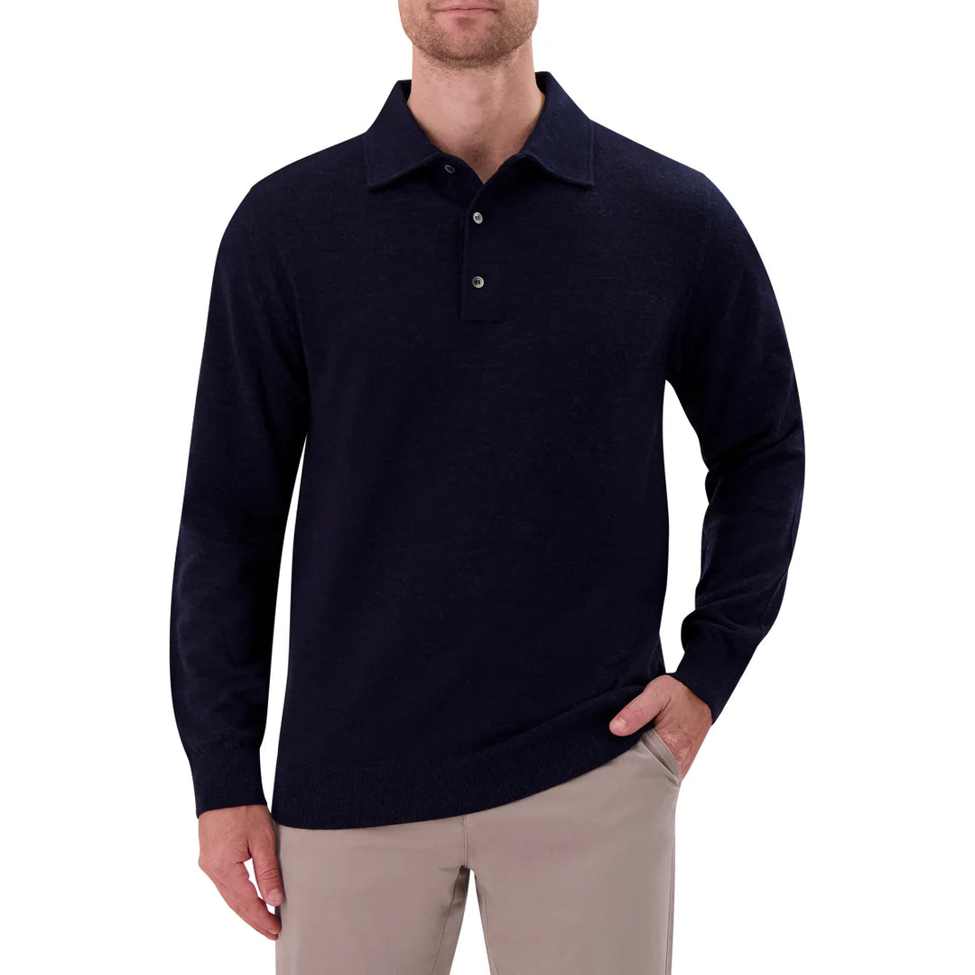 Modern English - Long Sleeve Merino Wool Polo