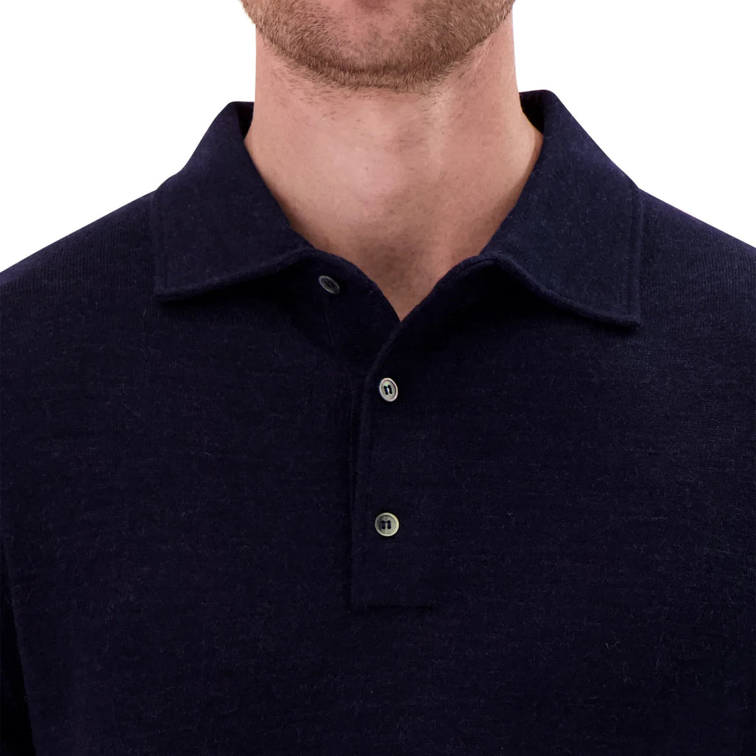 Modern English - Long Sleeve Merino Wool Polo