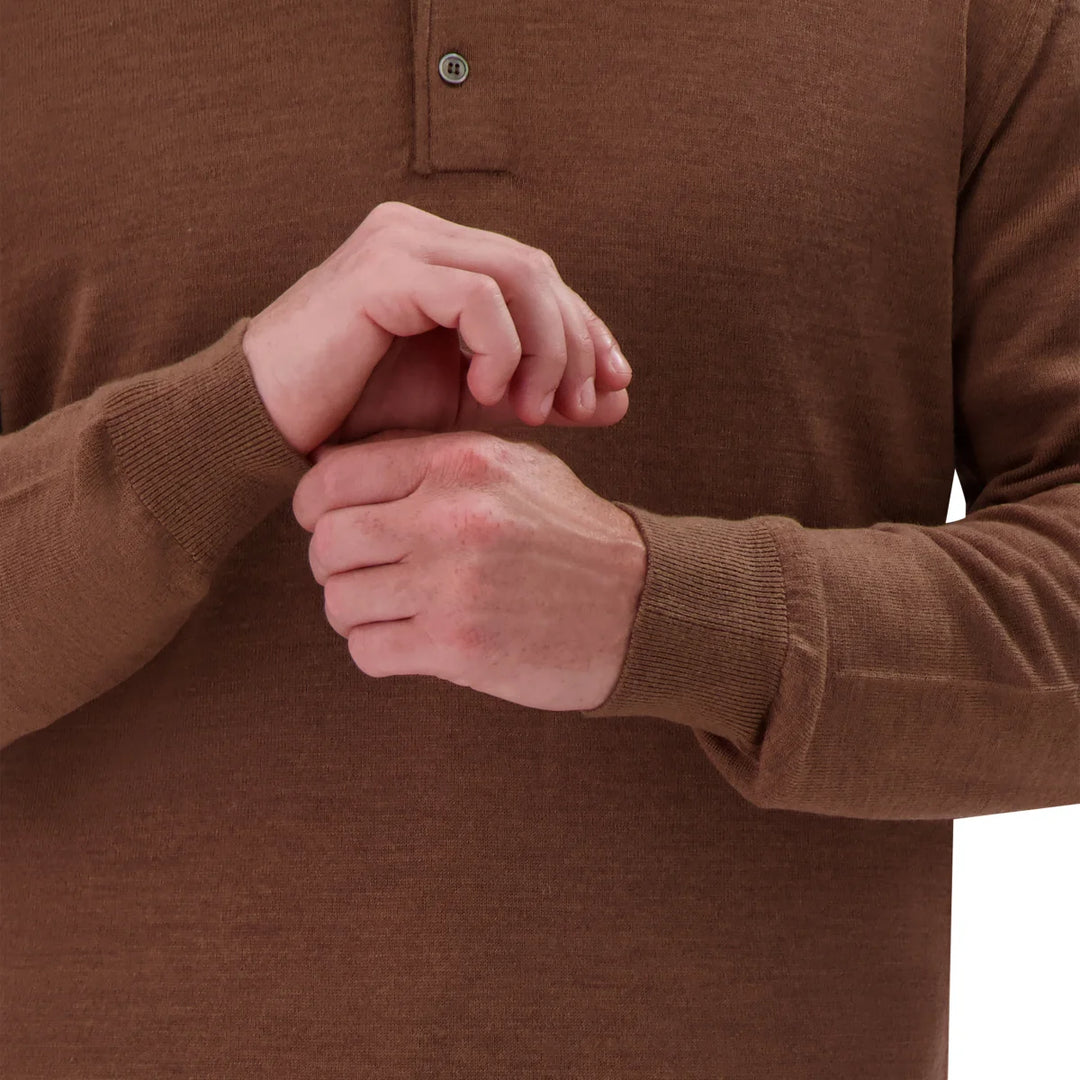 Modern English - Long Sleeve Merino Wool Polo