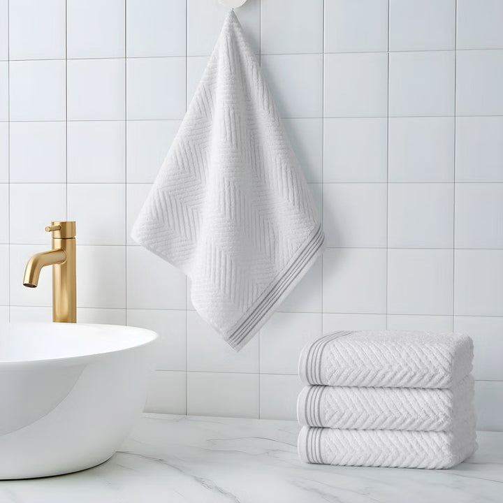 Caro Home - Serviettes à main, 4 pièces