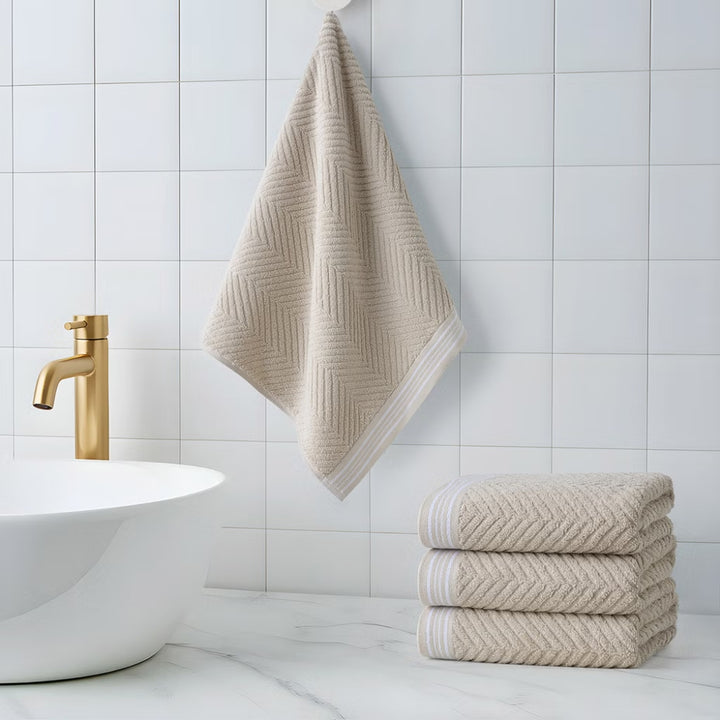 Caro Home - Serviettes à main, 4 pièces
