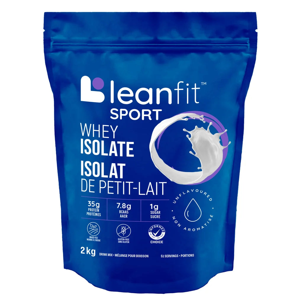 Leanfit - Isolat de lactosérum sportif, sans saveur, 2 kg