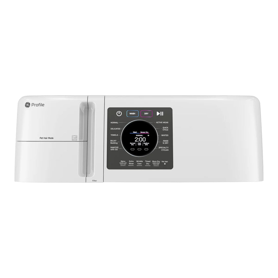 GE - 28 in 5.3 cu ft Front Load All-in-One Washer Dryer Set