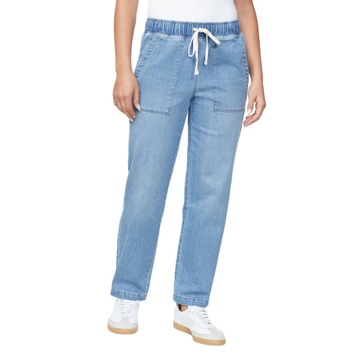 Buffalo David Bitton - Jeans droit à enfiler avec ourlet convertible