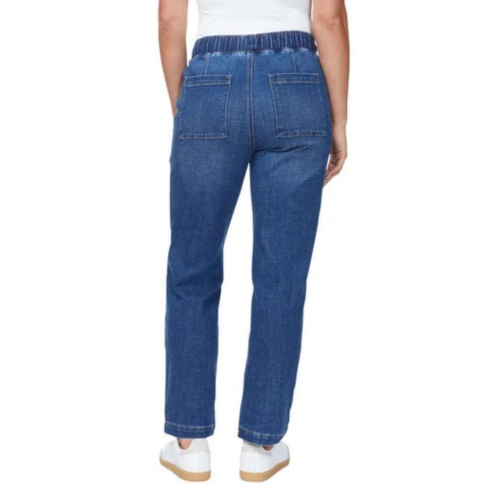 Buffalo David Bitton - Jeans droit à enfiler avec ourlet convertible