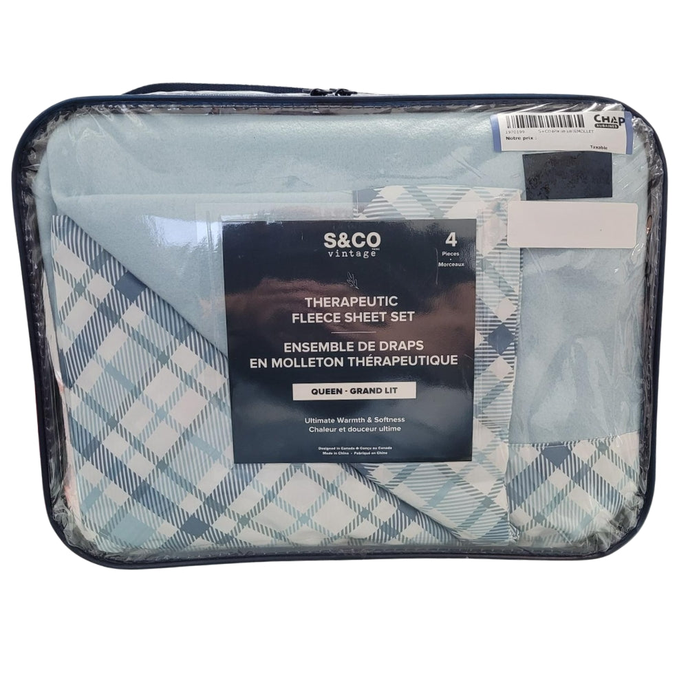 S & CO - Ensemble de draps en molleton thérapeutique