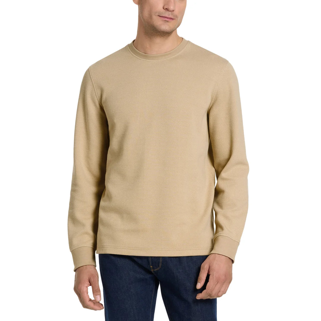 Van Heusen - Chandail à manches longues et col rond en jacquard