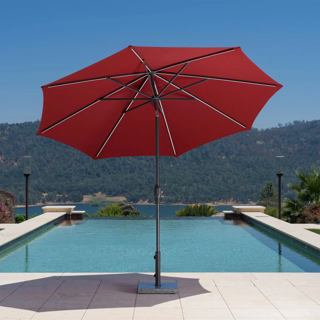 SunVilla - Parasol de marché rond en aluminium à Del
