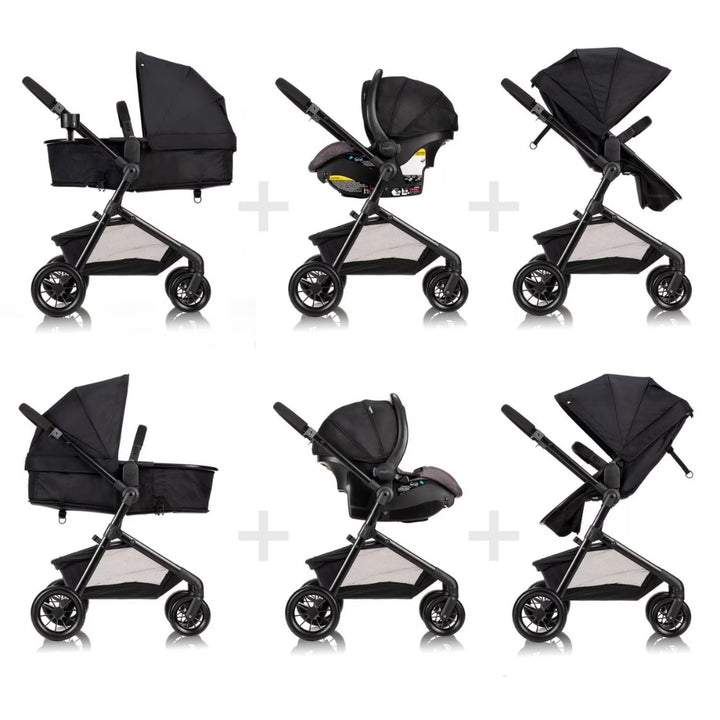 Evenflo - Système de voyage pour poussette de jogging Victory Plus avec siège d'auto pour bébé LiteMax (0-6 Ans)