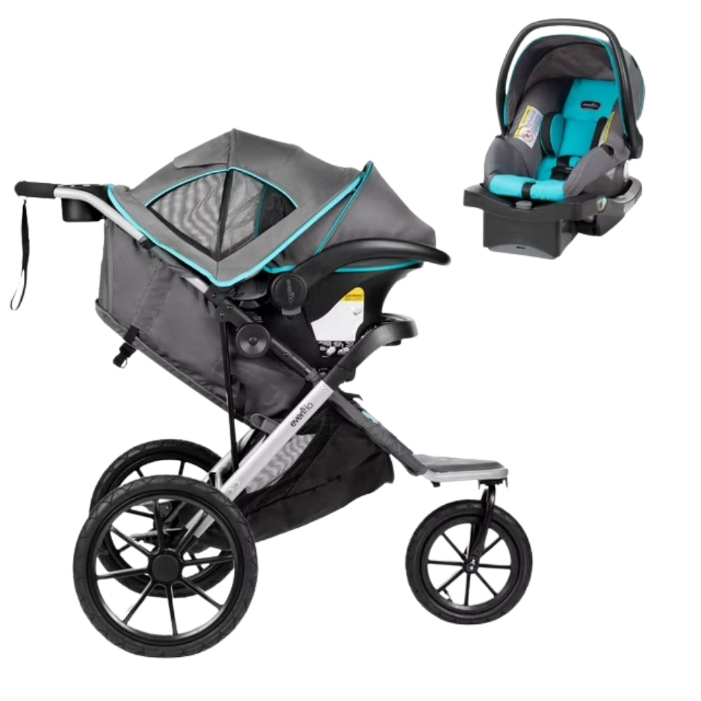Evenflo - Système de voyage pour poussette de jogging Victory Plus avec siège d'auto pour bébé LiteMax (0-6 Ans)